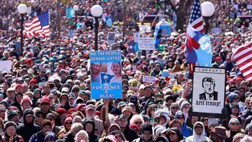 Millions join no king protests against Trump amid war on Iran