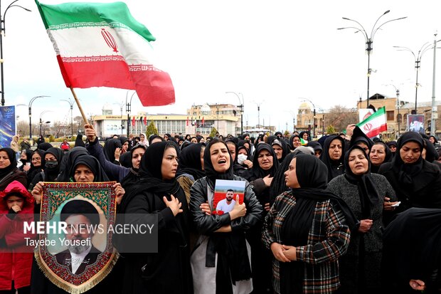 تشییع شهید مهدی مرادی در همدان