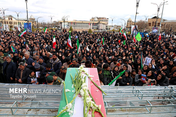 تشییع شهید مهدی مرادی در همدان