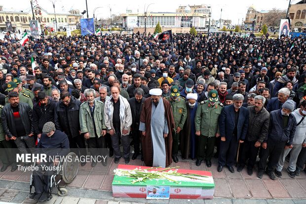 تشییع شهید مهدی مرادی در همدان