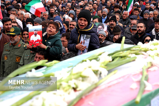 تشییع شهید مهدی مرادی در همدان