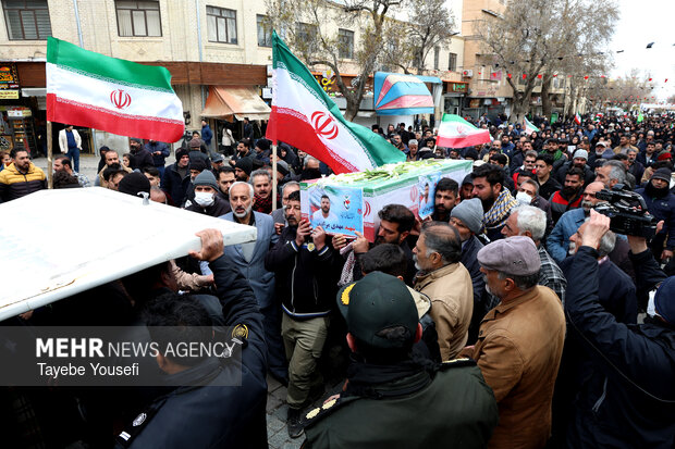 تشییع شهید مهدی مرادی در همدان