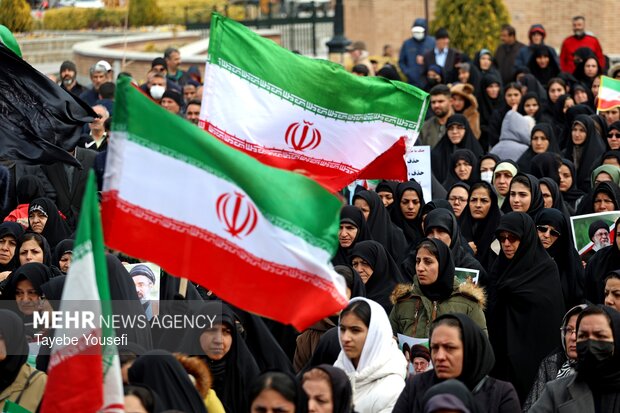 تشییع شهید مهدی مرادی در همدان