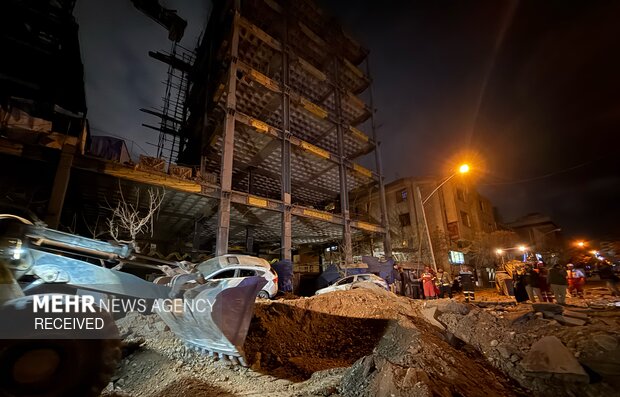 Destruction of residential areas in Tehran in US aggression
