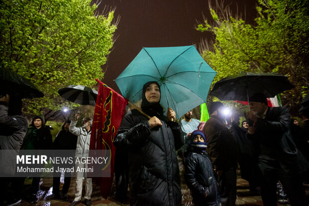 مراسم وداع با شهدای نجف آباد در قزوین