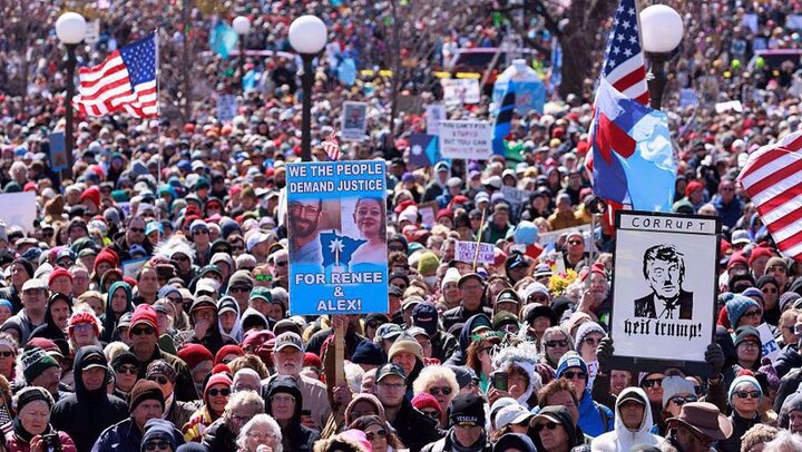 Millions join no king protests against Trump amid war on Iran