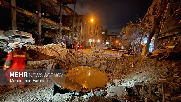 Destruction of residential areas in Tehran in US aggression
