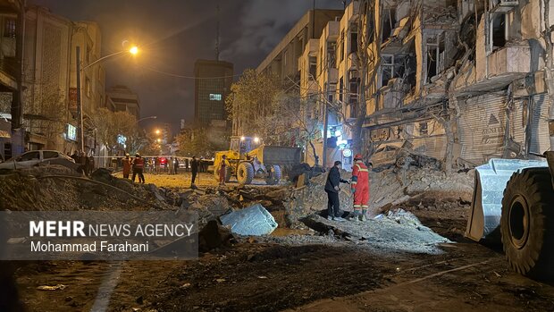 Destruction of residential areas in Tehran in US aggression
