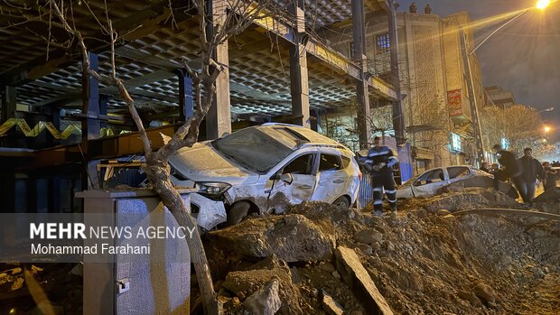 Destruction of residential areas in Tehran in US aggression
