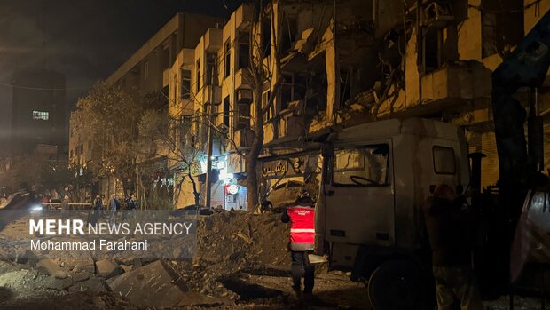 Destruction of residential areas in Tehran in US aggression
