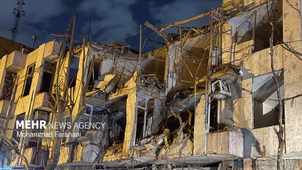 Destruction of residential areas in Tehran in US aggression
