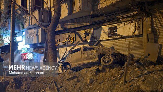 Destruction of residential areas in Tehran in US aggression
