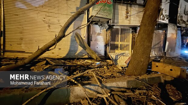 Destruction of residential areas in Tehran in US aggression
