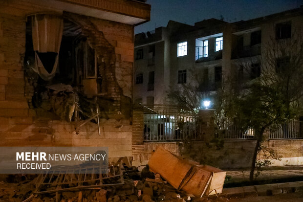 Destruction of residential areas in Tehran in US aggression
