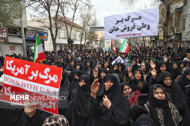 تشییع پیکر پاک شهدای حمله آمریکایی - صهیونیستی در زنجان