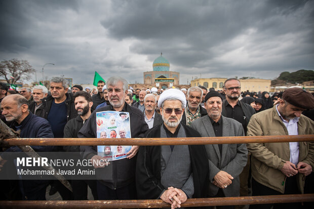 تشیع پیکر6 شهید حملات آمریکایی صهیونی در قزوین
