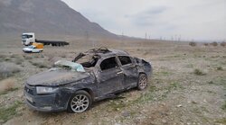 واژگونی دنا پلاس محور میامی به ری آباد؛ ۳ نفر مصدوم شدند