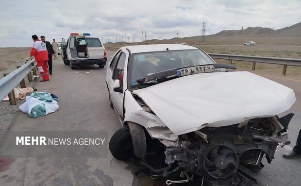 برخورد مرگبار دو پژو در محور سربیشه-نهبندان؛ ۳ نفر جان باختند