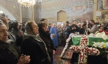 آیین معنوی  خاکسپاری شهید اوانس سیمونیان در کلیسای حضرت  مریم اصفهان
