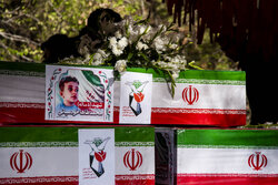 Funeral ceremony for 27 war martyrs in Isfahan