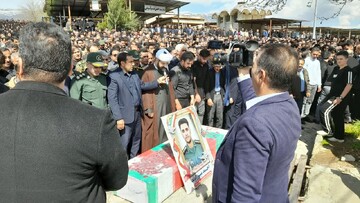 تشییع پیکر شهید «احمد میرزاوند» در شهرستان چگنی