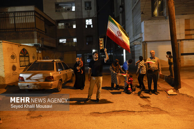 اجتماع شبانه مردم اهواز