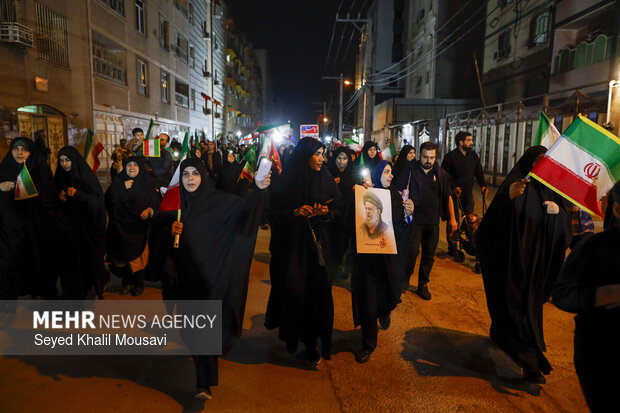 اجتماع شبانه مردم اهواز