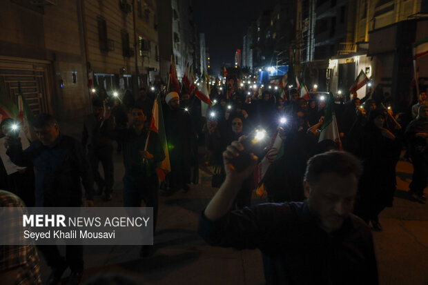 اجتماع شبانه مردم اهواز