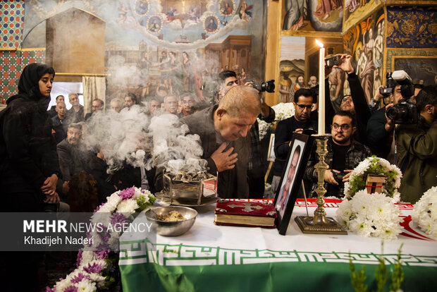 تشییع اولین شهید ارامنه در کلیسا حضرت مریم اصفهان