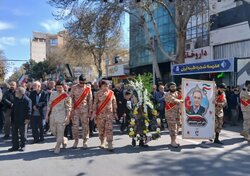 شاهرود بدرقه کرد؛ شهیدی که در کنار رهبر شهید به آسمان رفت