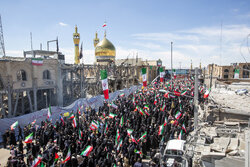 محکومیت تجاوز آمریکایی- صهیونی توسط مردم درحسینیه اعظم زنجان