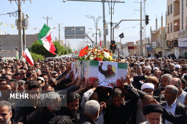 تشییع شهید حامد دهقانی در دیّر