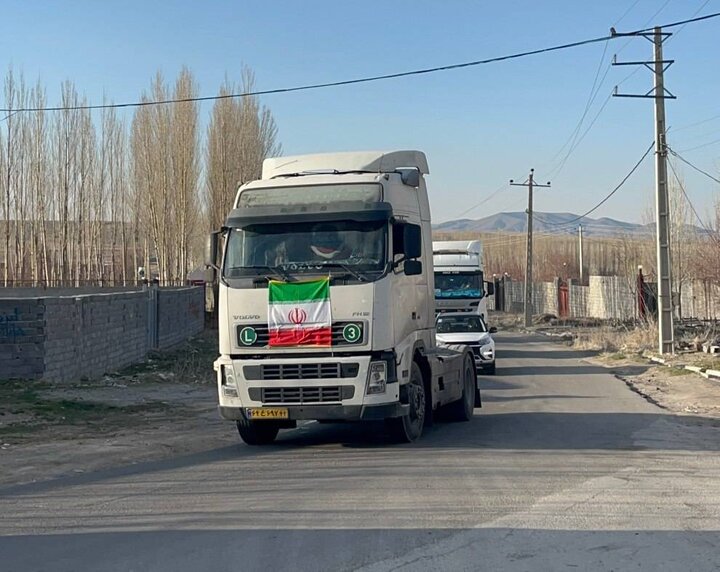 برگزاری رژه خودرویی در دهستان بنه‌کهل به مناسبت روز جمهوری اسلامی