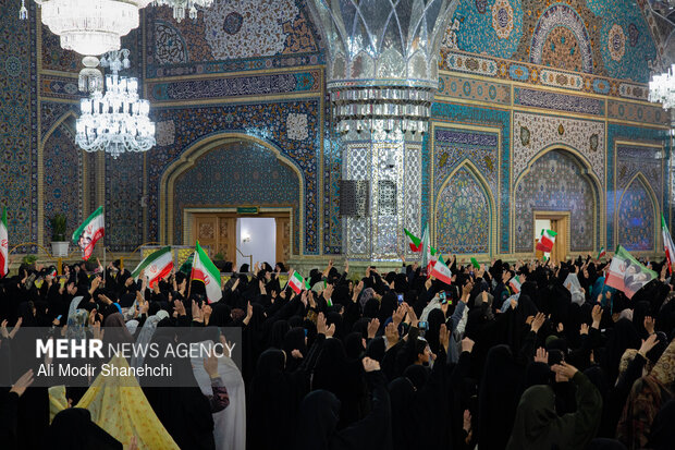 وداع با پیکر دو شهید جنگ رمضان در حرم مطهر رضوی