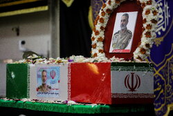 Funeral held in Qom for martyred Major General Mousavi