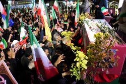 مراسم وداع با پیکر شهید اورادی در بیرجند