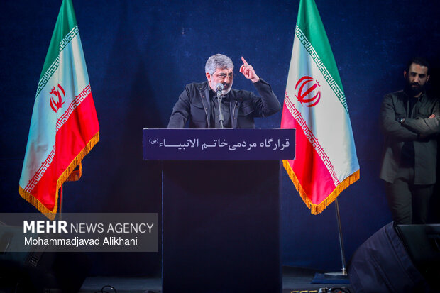 اجتماع حمایت از رزمندگان در مقابله با دشمن آمریکایی - صهیونی