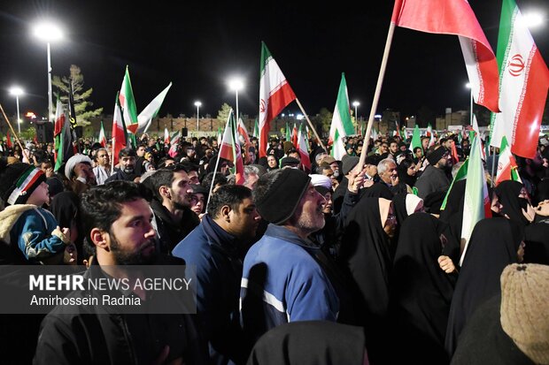 مراسم اربعین رهبر شهید در میدان مادر بیرجند