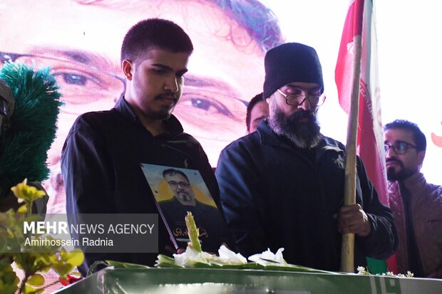 مراسم وداع با پیکر مطهر شهید اورادی در بیرجند