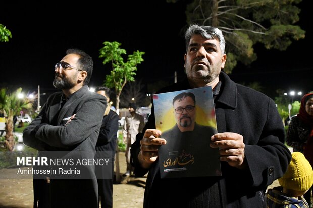 مراسم وداع با پیکر مطهر شهید اورادی در بیرجند