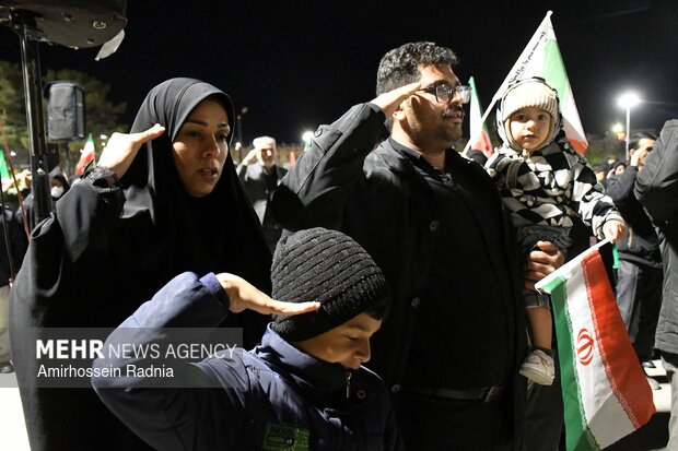 مراسم وداع با پیکر مطهر شهید اورادی در بیرجند