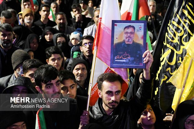 مراسم وداع با پیکر مطهر شهید اورادی در بیرجند