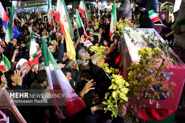 مراسم وداع با پیکر مطهر شهید اورادی در بیرجند