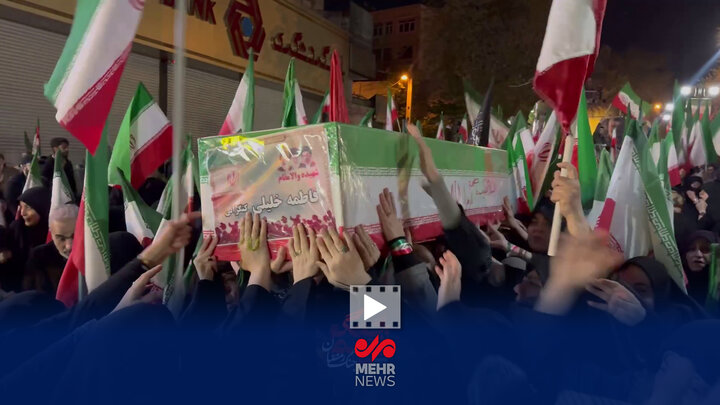 سنگ تمام بانوان تهرانی‌ برای یک شهیده جنگ رمضان در پایتخت