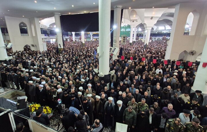 نماز بر پیکر مطهر شهید سپهبدامیرموسوی اقامه شد