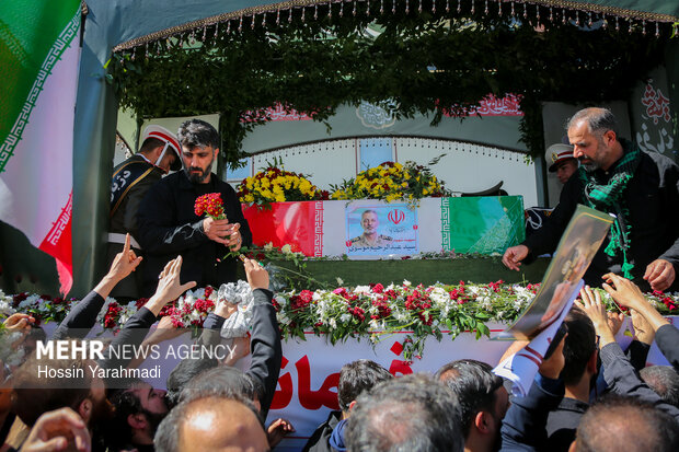 مراسم تشییع شهید سپهبدامیرموسوی در قم