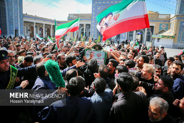 مراسم تشییع شهید سپهبدامیرموسوی در قم