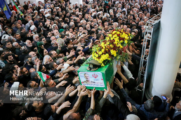 مراسم تشییع شهید سپهبدامیرموسوی در قم