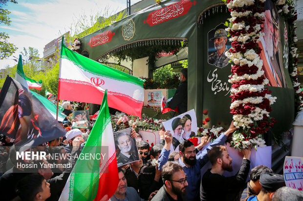 مراسم تشییع شهید سپهبدامیرموسوی در قم