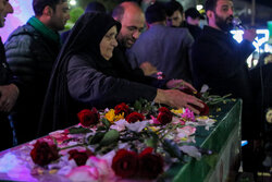 وداع با پیکر شهید جنگ رمضان در فومن